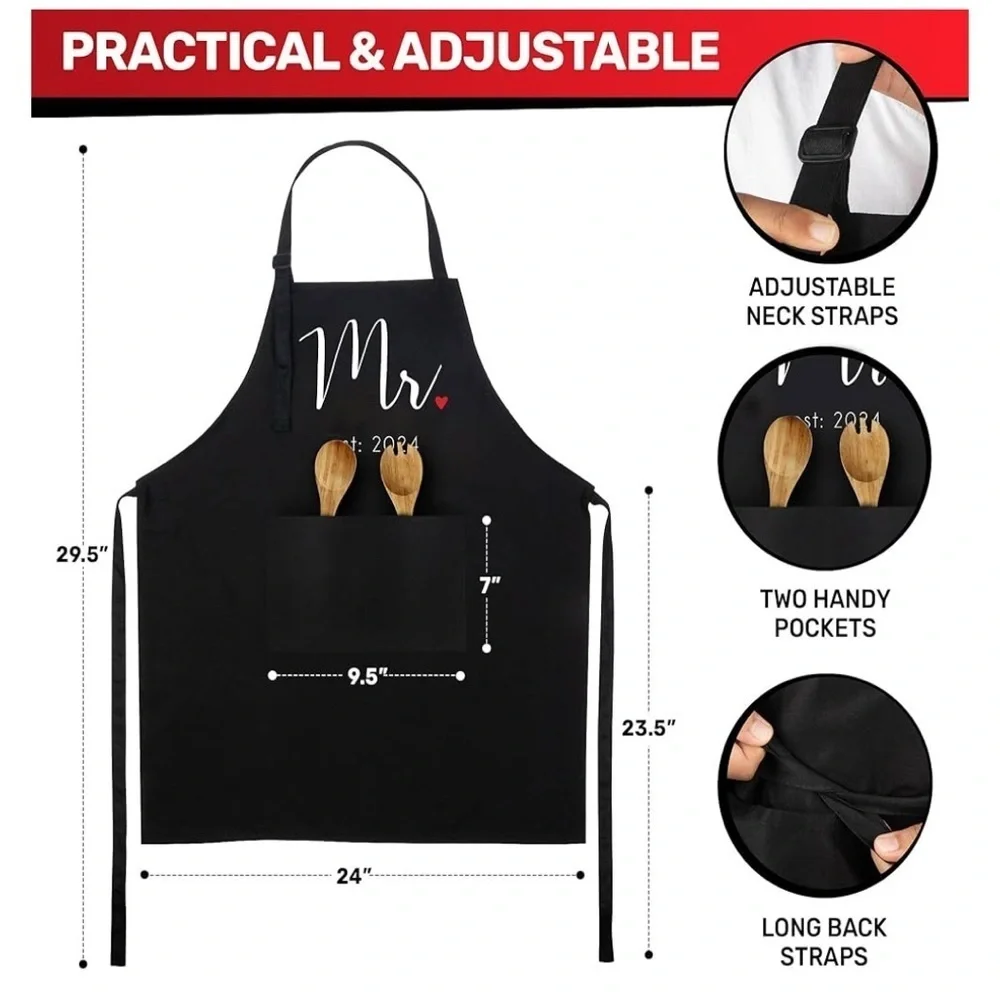 Mr And Mrs Aprons - Wedding Gifts For The Couple/Anniversary Presents (060)
